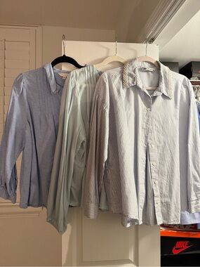 3 XL Light Blue Button-Down Shirt Trio Lauren Conrad and Zara